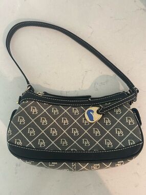 Dooney & Bourke Black and Gray Monogram shoulder purse